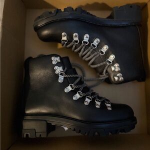 rag & bone Black Lace Up Boots